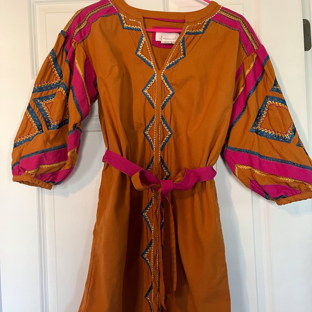 Anthropologie Stasiana Embroidered Dress